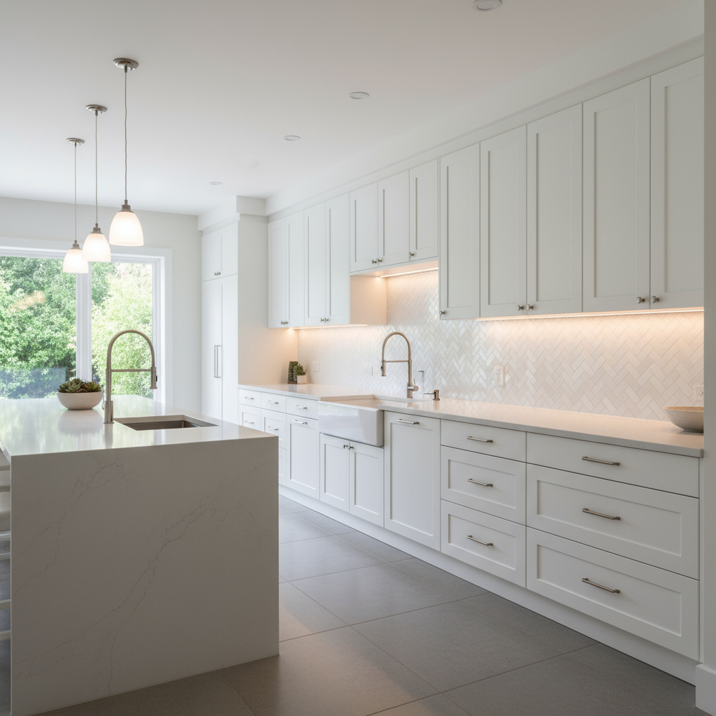 Cocina reformada con iluminación y domótica